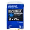 15 pcs Phillips Drive Brass Wood Screws #8 x 5/8