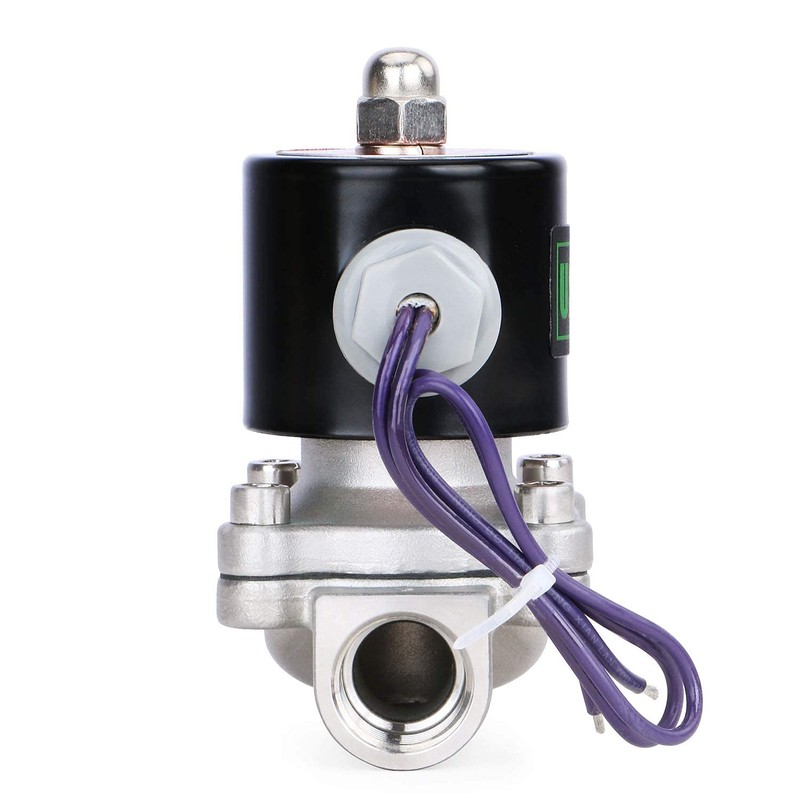 U.S. Solid 3/4" Stainless Steel Electric Solenoid Valve 12VDC N.C.