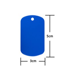 Aluminium Engraving Blanks Aluminium Rectangle Blank Tags Punching Blanks Engraving Blanks Dog Tag 25 Pack (Blue)