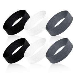 6 Pieces Set-Kid Sports Headbands and Sweatbands, Moisture Wicking Athletic Cotton, Elastic, Soft Pure Cotton for Running, Tennis, Basketball, Volleyball, Soccer