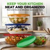 NutriChef 4‑Piece Glass Mixing Bowls with Lids – Premium Borosilicate