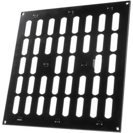 Vent Systems 300 x 300 mm / 12" x 12" Inch Vent Cover - Black Adjustable Metal Grill Cover - Air Supply Ventilation - Metal Grate - Vent Covers/Grilles for Heating/Cooling, Home, Kitchen, Bathroom