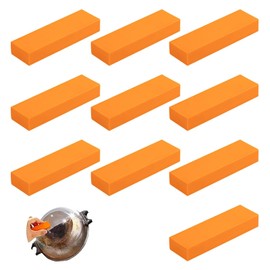 LINTRA 10 Stück Kalk-Rostradierer, Orange Radierer zur Rostentfernung, Gummi -Material Edelstahlradierer, Wiederverwendetes Mehrzweck-Kalkradierer, Geeignet für Töpfe, Kessel, Wasserhähne