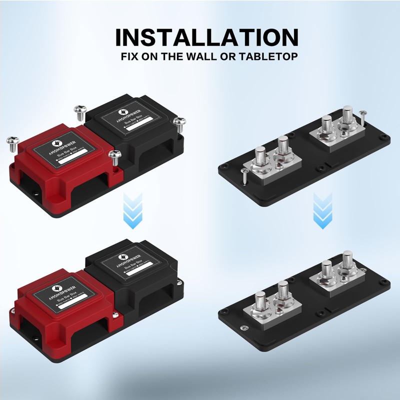 jamgoer 600A Bus Bar 12V Waterproof Power Distribution Block Heavy
