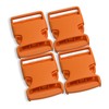 4 Pcs Plastic Side Release Buckles Orange 1.5 inch Buckles