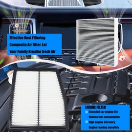 Engine and Cabin Air Filter Set Fits for Sportage Hybrid 2023-2025, Sorento Hybrid 2021-2025, Tucson Hybrid 2022-2025, Sonata Hybrid 2020-25 Santa Fe Hybrid 2021-25, 28113-L5100, 97133-L1000