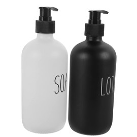 STOBAZA 2pcs Refillable Lotion Pump Bottles Press Type Liquid Dispenser for Shampoo Body Wash and Cream Pumps for Bathroom Use