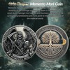 Grim Reaper Memento Mori Coin - Skull Tree of Life
