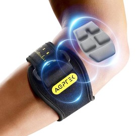 3D Air Cushion Elbow Brace for Tendonitis, Tennis & Golf Elbow Relief, Adjustable Support Strap with Compression Pad for Sports, Work & Injury Recovery - Color: Yellow
