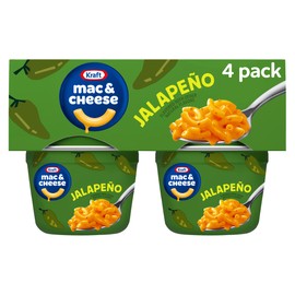 Kraft Jalapeno Flavored with Other Natural Flavors Mac & Cheese Macaroni and Cheese Dinner, 4 ct Pack, 2.05 oz Cups