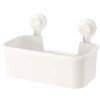 Ikea Tisken Basket with Suction Cup for Storage, White(Polycarbonate Plastic,