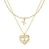 Lydreewam Gold Layered Heart Necklaces for Women, 14k Gold Plated