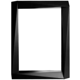 32"x24" Farmhouse Wood Framed Wall Mirror Antique Bathroom Mirrors for Wall (Black)