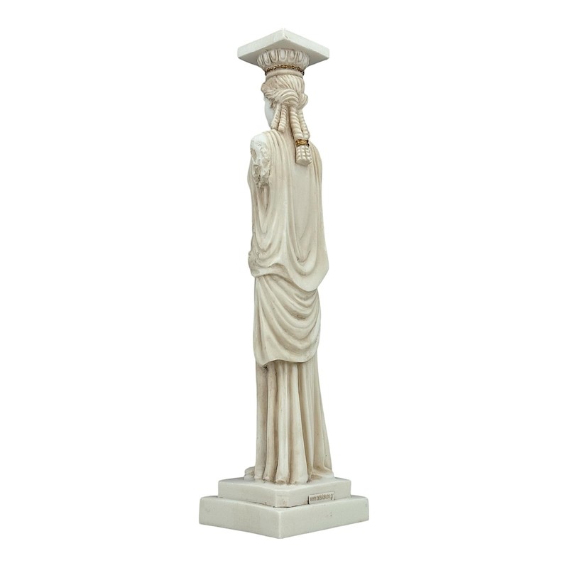 Caryatide Erechtheion Acropolis Athens Female Figure Greek Grey Patina Statue