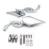 SMT-CHROME Billet Skull Blade Mirror Compatible With Harley Electra Heritage