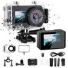 PEGY 4K 30FPS 12MP Action Camera Dual Screen with Stabilization