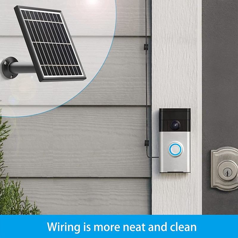 Solar Panel Compatible with Video Doorbell 1/newes Generation(2020 Release-1080p), Waterproof