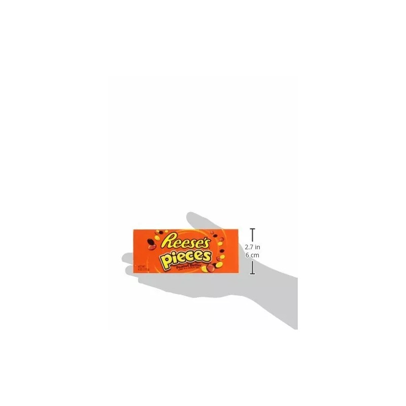 REESE'S Pieces Peanut Butter Candy, 4 Ounce [12-Boxes]