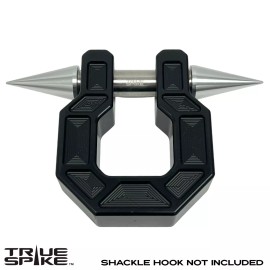 True Spike 2 True Spike Bumper Recovery Shackle Tow Hook D Ring Stainless 3/4 Pins Silver