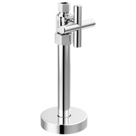 Delta Faucet 1/2" x 3/8" Straight Supply Stop Valve with Contemporary Handle Chrome, Water Shut Off Valve, Brass Shut Off Valve, 1/4 Turn Shut Off Valve, Chrome DT021201