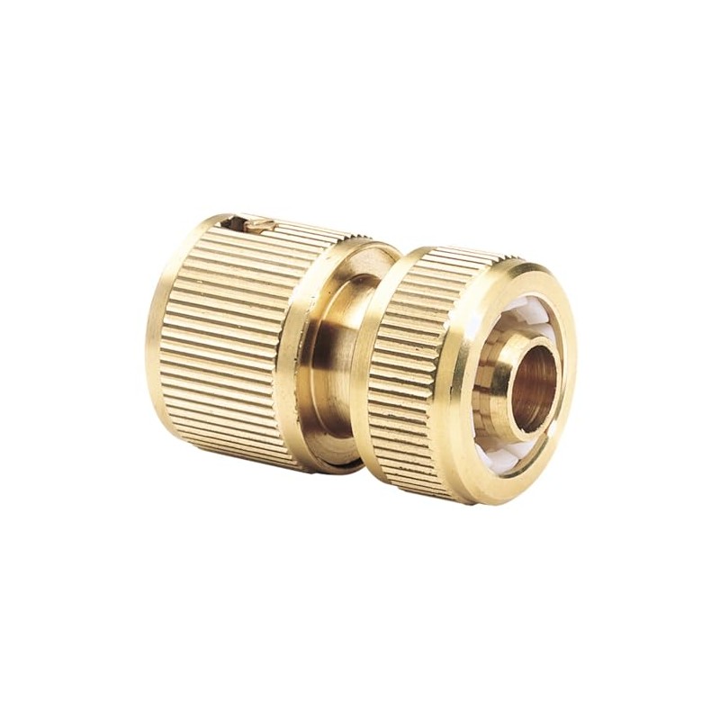 Draper 36199 Brass Garden Hose Connector, 1/2", Gold , Pack
