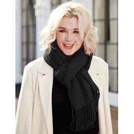 DiaryLook Cashmere Scarf Women's Winter Warm Evening Dress Pashmina Scarves Scarves for Women Blanket Scarf, black