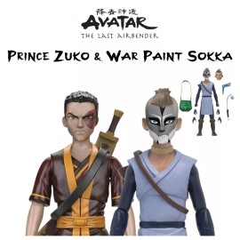 BST AXN Prince Zuko & War Paint Sokka BST AXN Action Figure Set
