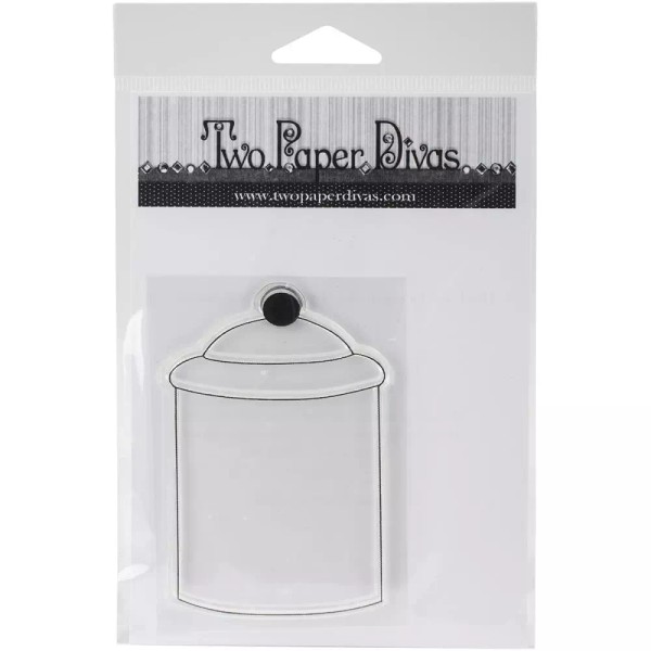 Two Paper Divas Clear Stamps - Candy Jar, NEW