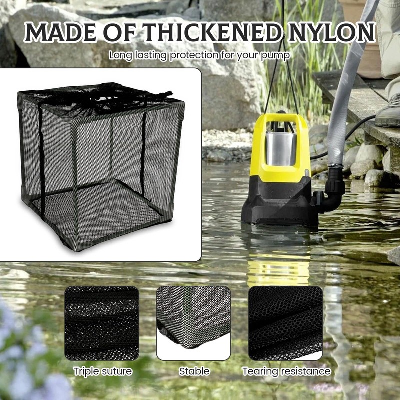 HSHGZSR Solid Pump Mesh Box, Pond Pump Filter Bag, Protective