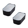 iDesign Short Inner Storage Bin with Lid, Set of 2,