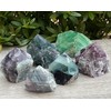 GAF TREASURES Standing Rainbow Fluorite Top Polished Point – Semi