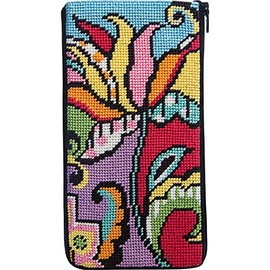 Stitch & Zip Needlepoint Eyeglass Case Kit - SZ490 Modern Tulip