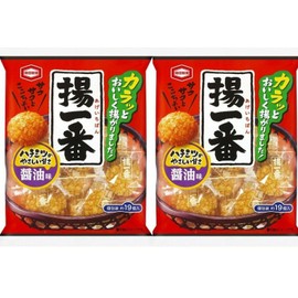Kameda 2 Packs Japanese Kameda Age Ichiban Senbei Rice Crackers 3.52 oz Each Pack