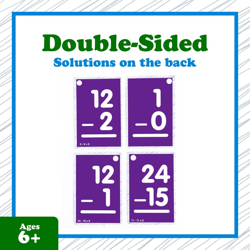 Continuum Learning Subtraction Flash Cards