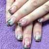 24Pcs Snowflake Press on Nails Short Square Fake Nails Christmas