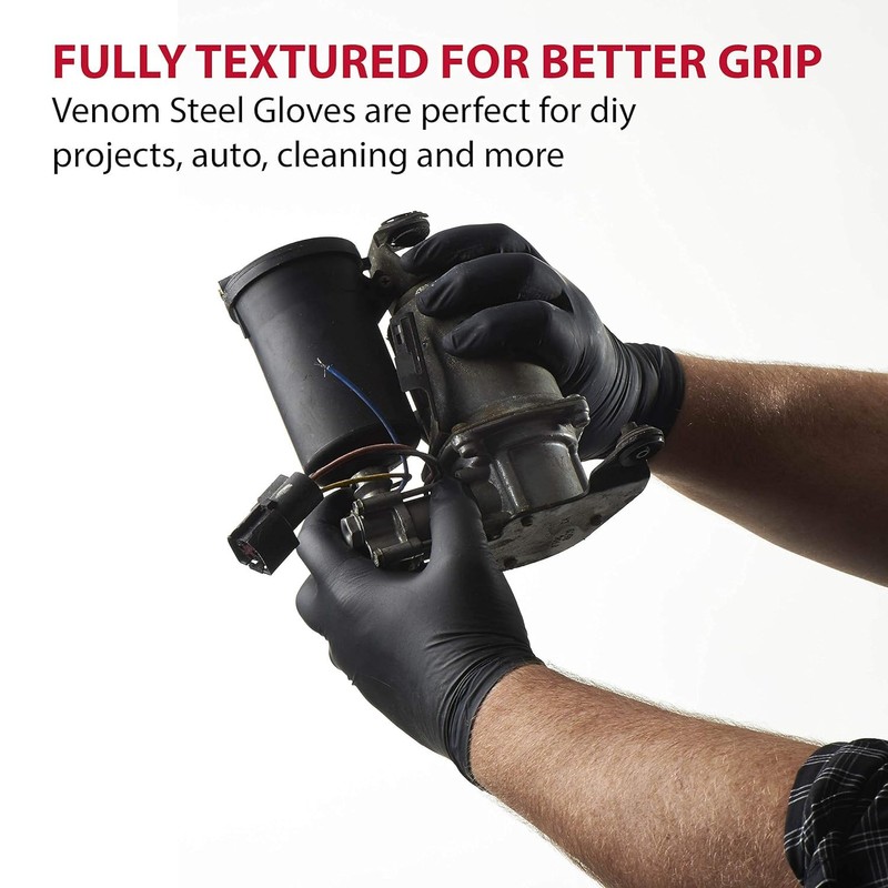 Venom Steel Industrial Nitrile Gloves, 6 mil, 2 Layer Rip