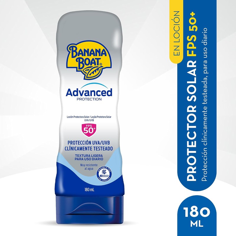 Banana Boat Advanced Protection Protector Solar 50 FPS Loción de