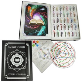 Doctor Frikistein Summoning Effects Spellbook | Role Play Accessories | 140 Rings of Conditions and Magic + AOE Template
