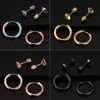 5 pairs of titanium screw surgical stainless steel stud earrings,