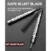 Dispatch Stainless Steel Practice Butterfly Comb Trainer Knife, Balisong Comb