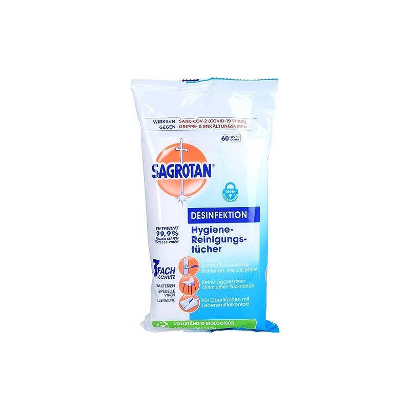 Sagrotan Hygiene Cleaning Wipes 60 Wipes