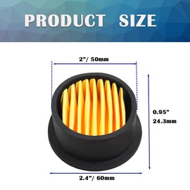 6PCS Air Compressor Replacement Filter Elements for 1/2'' 1/4" 3/8"Air Compressor Intake Paper Filter Sound Muffler Accessories for Generators, Blowers, Exhaust Ports HE015