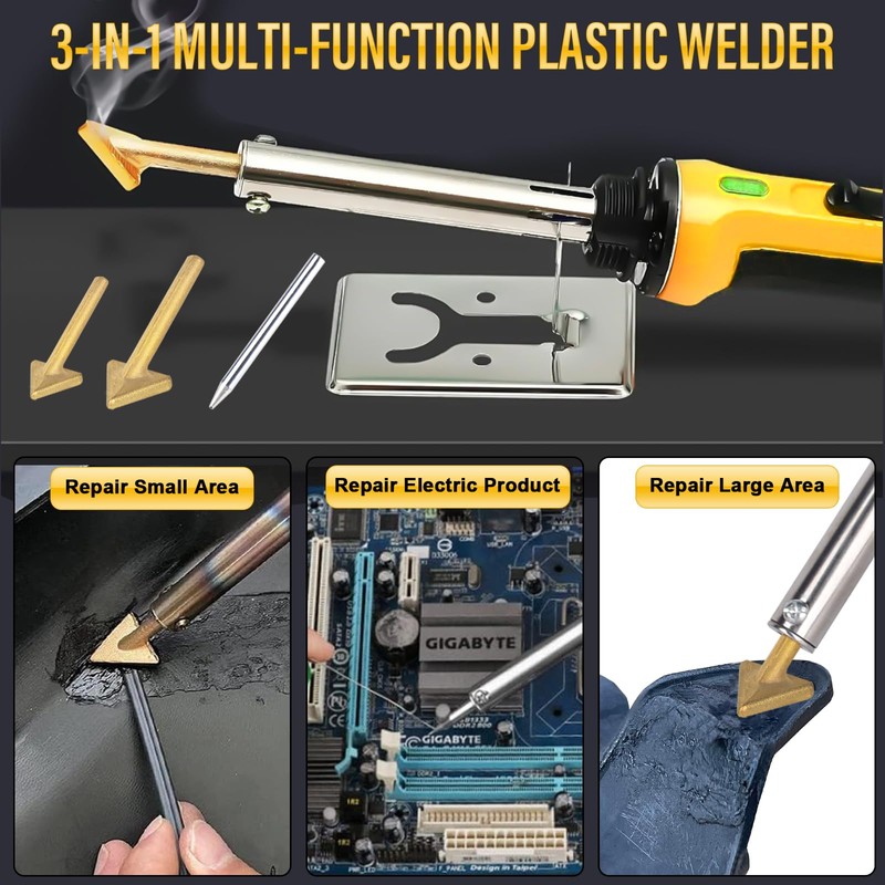 150W Plastic Welder Kit, 3-Speed Temperature Control Plastic Welding Kit,