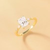 TIGRADE 3CT Engagement Ring for Women Radiant Cut Cubic Zirconia