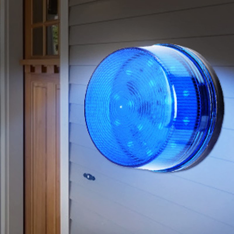 12V LED Warning Light, Blue LED Strobe Beacon Emergency Alarm