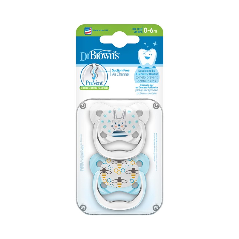 Dr. Brown's PreVent Chupete de contorno, etapa 1 (0-6 m),