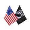 2 Pack United States With Flag Pow Mia Flag 6''