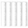 5-Piece 15cm Clear Plastic Ruler Set - Durable, Precise, for