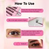FANDIQ Cluster Lashes,100pcs DIY Eyelash Extension D Curl Volume Individual