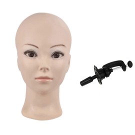 MIAOMANZI Mannequin Head Torso Head Cut Practice Head for Women Cut Wig Mannequin Wig Stand [Clamp Set for Fixing]